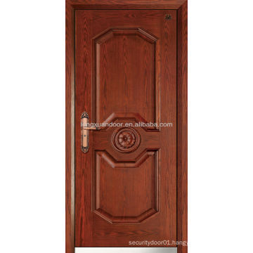 simple panel design steel wood door, modern popular door designs